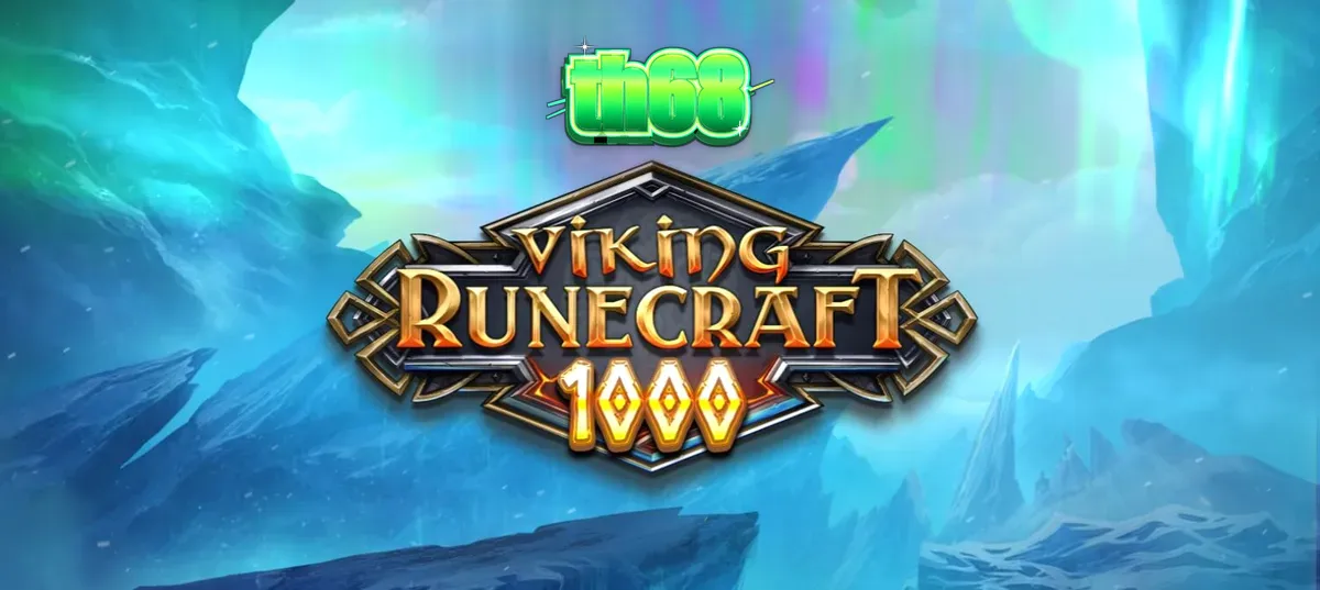 หน้าจอเกมสล็อต Viking Runecraft 1000 ที่มีธีมเทพเจ้านอร์ส